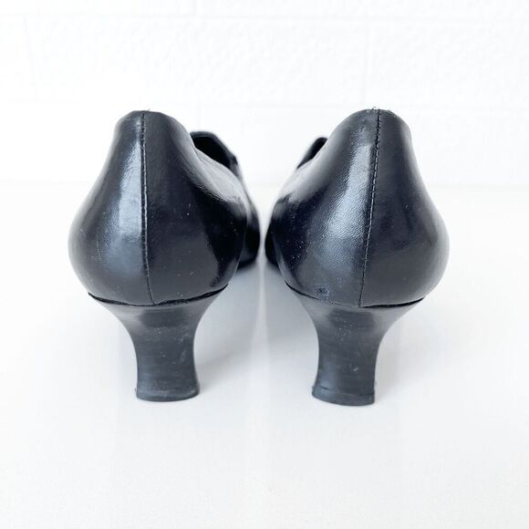 Arnold Churgin Womens Low Heel Square Toe Classic Pumps Heels Black Size 37.5 - Picture 4 of 7